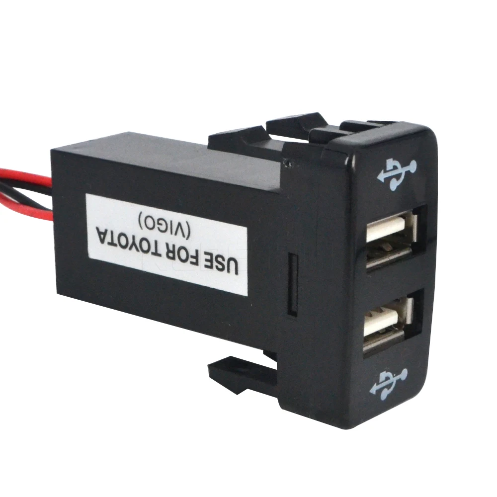 Auto 5V 4.2 USB Interfeiss Rozetē Lādētāju un USB Audio ieejas Ligzda izmantojiet TOYOTA Hilux VIGO,Kalniņi,Corolla ex,Yaris,Reiz Attēls 0