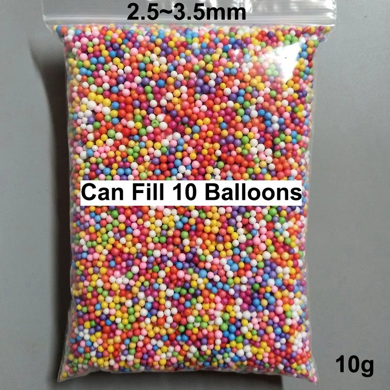1pack 2,5 mm -3.5 mm Gļotas Putu Pērles Floam Bumbiņas Bobo Burbulis Ballons Amatniecības Pievienot ins DIY Flote Microbeads Sprinkles Piederumi Attēls 2