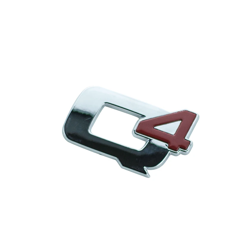 Sudraba Q4 Emblēmu Asti Žetons Bagāžnieka Auto Logo Uzlīmes Alfa Romeo Giulia Stelvio Ārējo Apdari Piederumi Attēls 2