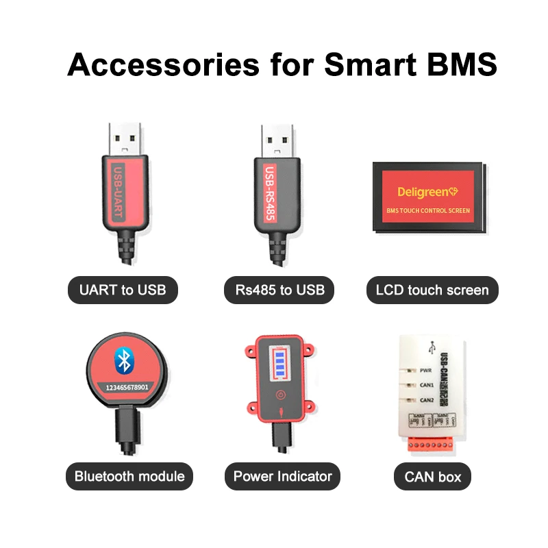 Augsts tekošā Smart BMS 8S 24V 150A 200A 250A Bluetooth App rs485 ar DATORU 3.2 V nominālā Lifepo4 BMS ar NTC Attēls 3