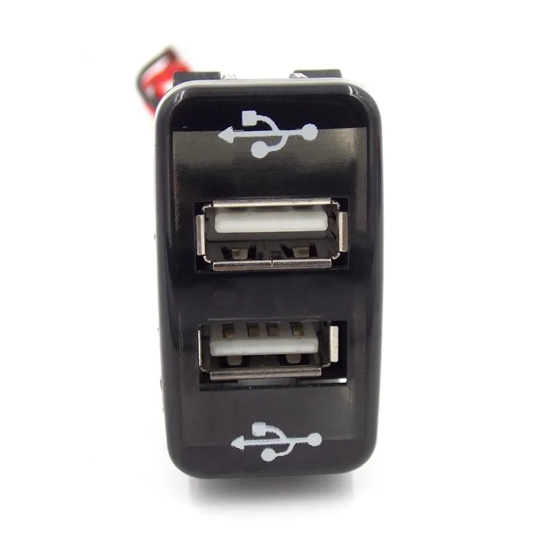 Auto 5V 4.2 USB Interfeiss Rozetē Lādētāju un USB Audio ieejas Ligzda izmantojiet TOYOTA Hilux VIGO,Kalniņi,Corolla ex,Yaris,Reiz Attēls 3